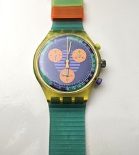 Swatch Chrono 1991 - SCJ100 - Neo Wave - Used - New Strap -