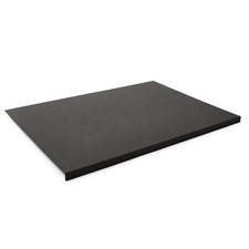 Sous Main Bureau Cuir Gris Anthracite - Avec Rebord et Double Couture