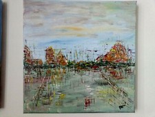 Tableau abstrait acrylique sur