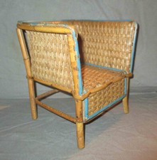 old rattan doll chair mid 20th