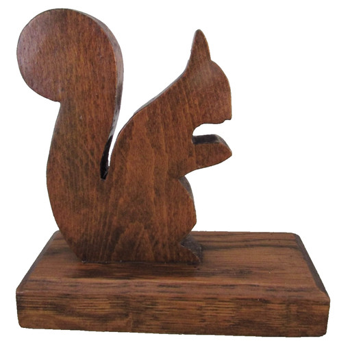 Sculpture bois verni écureuil - sculpture,