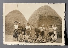 Photo AGRICULTURE Italy Family Haystacks 1952