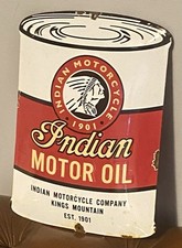 Indian Motorcycles Dealer Enamel Metal Dealership Workshop Garage Motorbike Sign