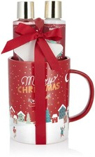 BRUBAKER 4 Pcs Coffret Cadeau Nöel Bain et Douche dans Tasse Pot cup Noel Grande