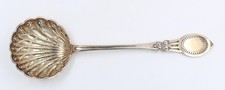 SOLID SILVER MINERVA VERMEIL SPRINKLER SPOON (sugar sprinkler shaker) *
