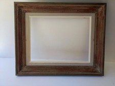 cadre bois patiné feuillure 28 cm x 21 cm frame peinture photo Tableau