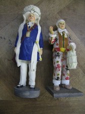 statuette "GILLE CARNAVAL de BINCHE" FOLKLORE BELGIQUE en résine 19/22cm _Lot47