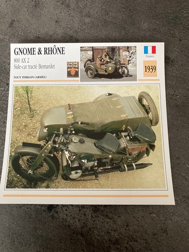 Carte fiche moto collection - carte,
