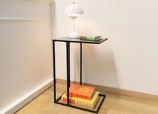 6X Table D'Appoint Noir Métal