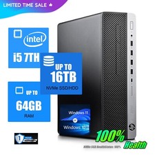 HP Desktop Computer PC i5 7TH,up to 64GB RAM 16TB NVMe SSD,Windows10/11 WiFi BT