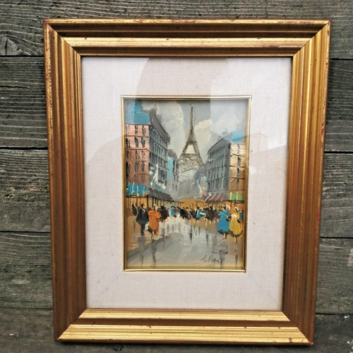 Tableau peinture paris tour - tableau,