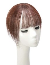 Postiche Naturelle De Frange Femme Marron Foncé Extension Cheveux Humains A Clip