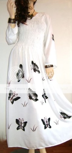 Robe longue blanche brodée - robe,