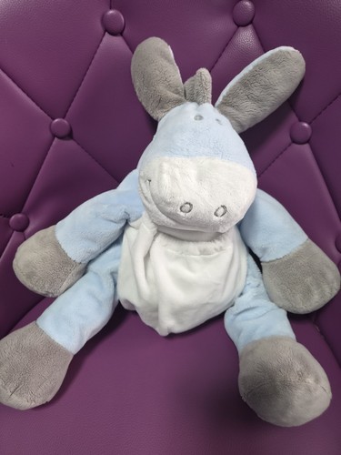 Doudou ane paco bleu blanc - doudou,