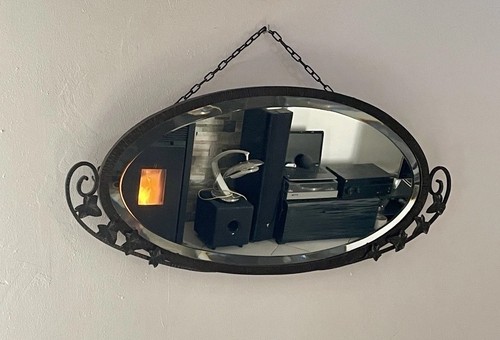 Miroir mural ovale - art, déco