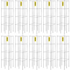 VEVOR Cages à Tomates Support pour Plantes Jardin Carré en Acier 117 cm 10PCS