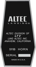 ALTEC LANSING Decal For 511B