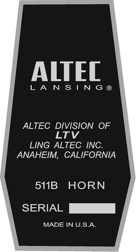 Altec lansing decal - lansing,
