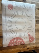 1993 TUPPERWARE Silicone Pastry Mat Pie Tart Sheet 21”x18" Made in USA Dart