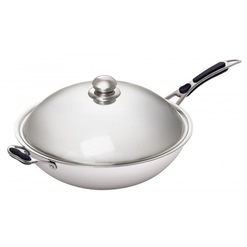 Sauteuse wok inox litres - inox, 6