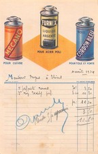 1934 COPPER LIQUID FOR POLISHED STEEL FOR SHEET AND CAST IRON - M. DUGUE A THI