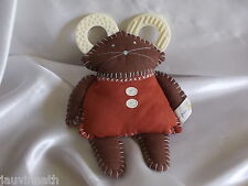 Doudou souris marron, anneaux de dentition, Difrax, Blankie/Lovey/Newborn toy