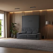 SMARTBett Lit escamotable M1 140x200 Vertical avec canapé anthracite