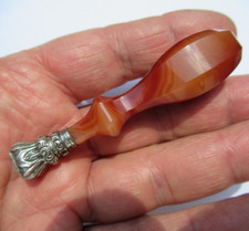 ANCIEN RARE AGATE et ARGENT