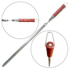 Très Grande Brochette à viande Inox 80CM Shashlik Shampur Kebab Marinade Large