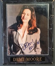 RARE IMAGE - Old Auto Demi Moore Signed 8X10 Color Photo COA & Plaque