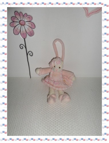 Doudou peluche ours rose - ours,