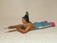 FIGURINE COMPOSITION INDIEN COUCHE AVEC FUSIL CHIALU SOLIDO BELGE DURSO NB BM GJ