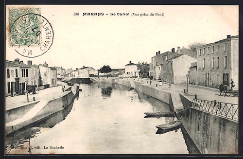 Cpa marans canal vue - marans,,