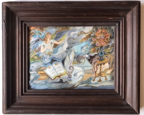 Tableau peinture sur - peinture, soie