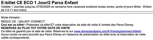 Billets disneyland paris - disneyland,