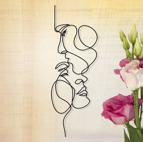 Art mural love line - mural,