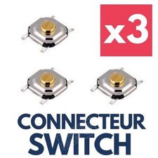 3 Switch Bouton Poussoir Interrupteur pour Clé Voiture Télécommande Plip RENAULT