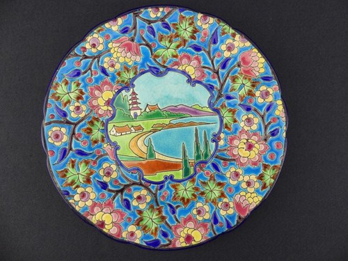 Assiette décorative émaux - en,