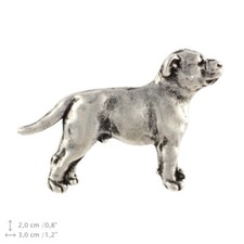 Staffie (silhouette), broche
