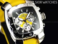 Rare INVICTA Men's Lupah Espadon Swiss Quartz Chronograph Black Yellow SS Watch