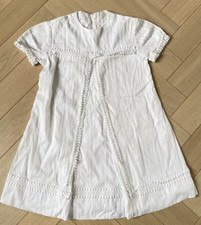 Charming Antique Baby Christening Dress - White English Embroidery