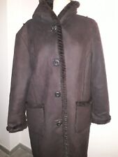 Manteau femme mi long marron