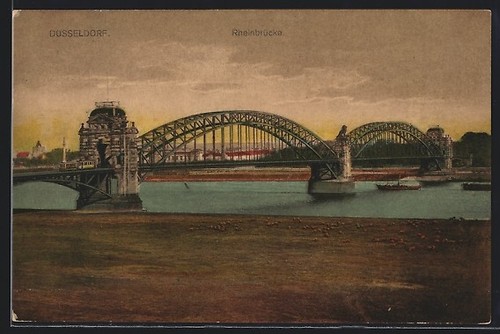 Düsseldorf pont rhin à - düsseldorf,,