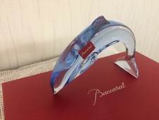 4 Sky Blue Baccarat Crystal Dolphins (Price Per Piece)