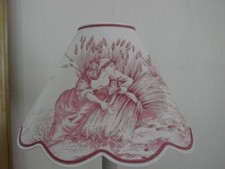 Abat-jour toile de Jouy motifs