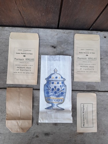 Lot sachets anciens - lot, pharmacie