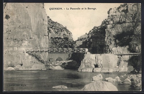 Cpa quinson passerelle - passerelle, et