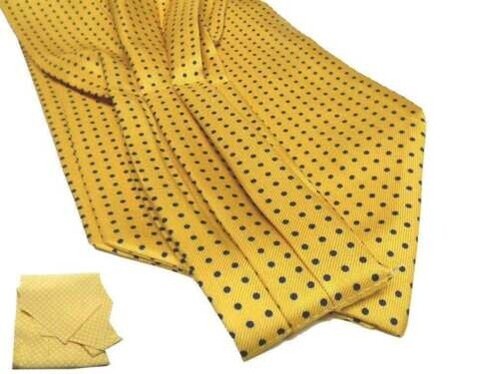 Foulard homme soie ascot jaune - foulard,