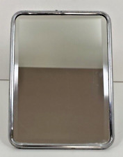 Miroir Barbier Métal Chrome verre biseauté Ancien Vintage France 1950 1960