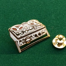 Pin's Folies ❤️French Vintage Enamel Tablo Magnetophone Tape Recorder NAGRA type
